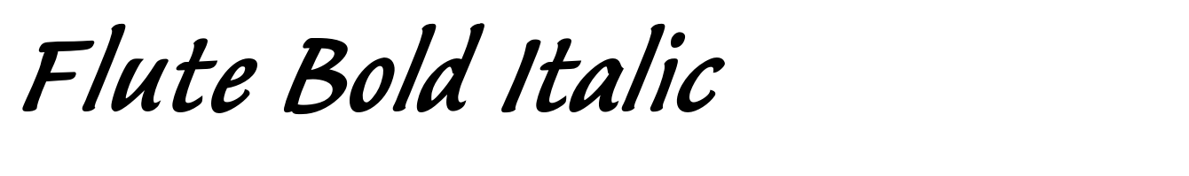 Flute Bold Italic